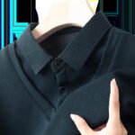 Polo a due pezzi stile t-shirt da uomo a maniche lunghe da papà t-shirt primavera e autunno a lappone sottile alla moda - immagine 8