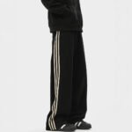 Pantaloni a tre barre primavera 2025 nuovi pantaloni pesanti americani retrò alla moda pantaloni casual lisci alla moda